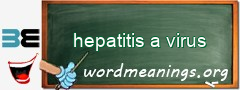 WordMeaning blackboard for hepatitis a virus